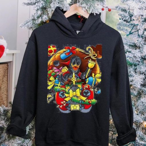 Donald Duck with Holiday Present, Donald Duck Christmas Shirt, Disney Donald Duck Christmas Shirt