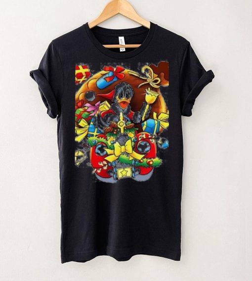 Donald Duck with Holiday Present, Donald Duck Christmas Shirt, Disney Donald Duck Christmas Shirt