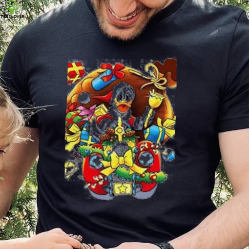Donald Duck with Holiday Present, Donald Duck Christmas Shirt, Disney Donald Duck Christmas Shirt