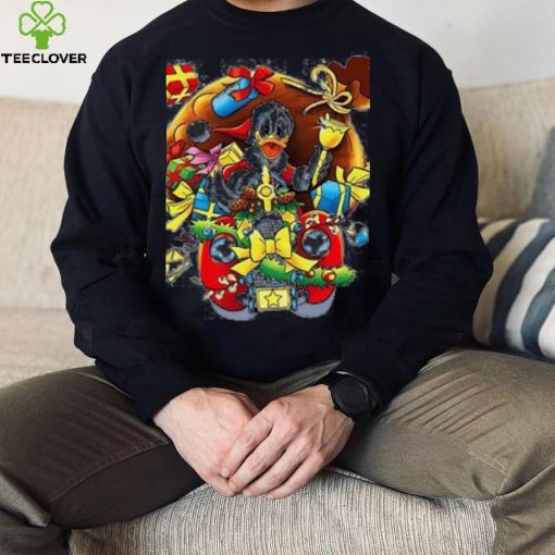Donald Duck with Holiday Present, Donald Duck Christmas Shirt, Disney Donald Duck Christmas Shirt