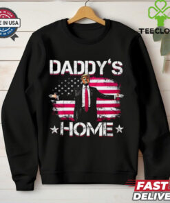 Donald Trump 2024 Daddys Home Trump Pink T Shirt
