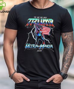 Donald Trump 2024 Ultra Maga T Shirt Trump Thunder USA Flag T shirt