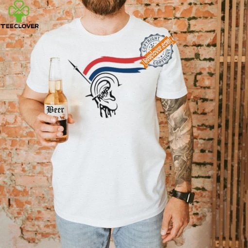 Donald Trump Attempt 2024 bloody ear flag art shirt