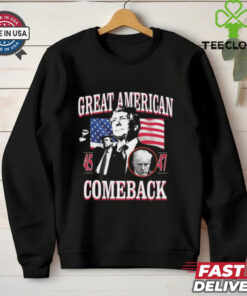 Donald Trump Great American 45 And 47 Comeback Shirt