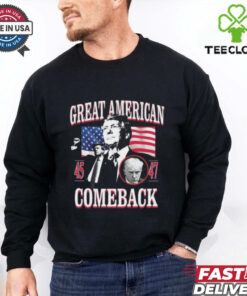 Donald Trump Great American 45 And 47 Comeback Shirt