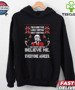 Donald Trump Merry Christmas Ugly Believe Me Everyone Agrees T Shirt