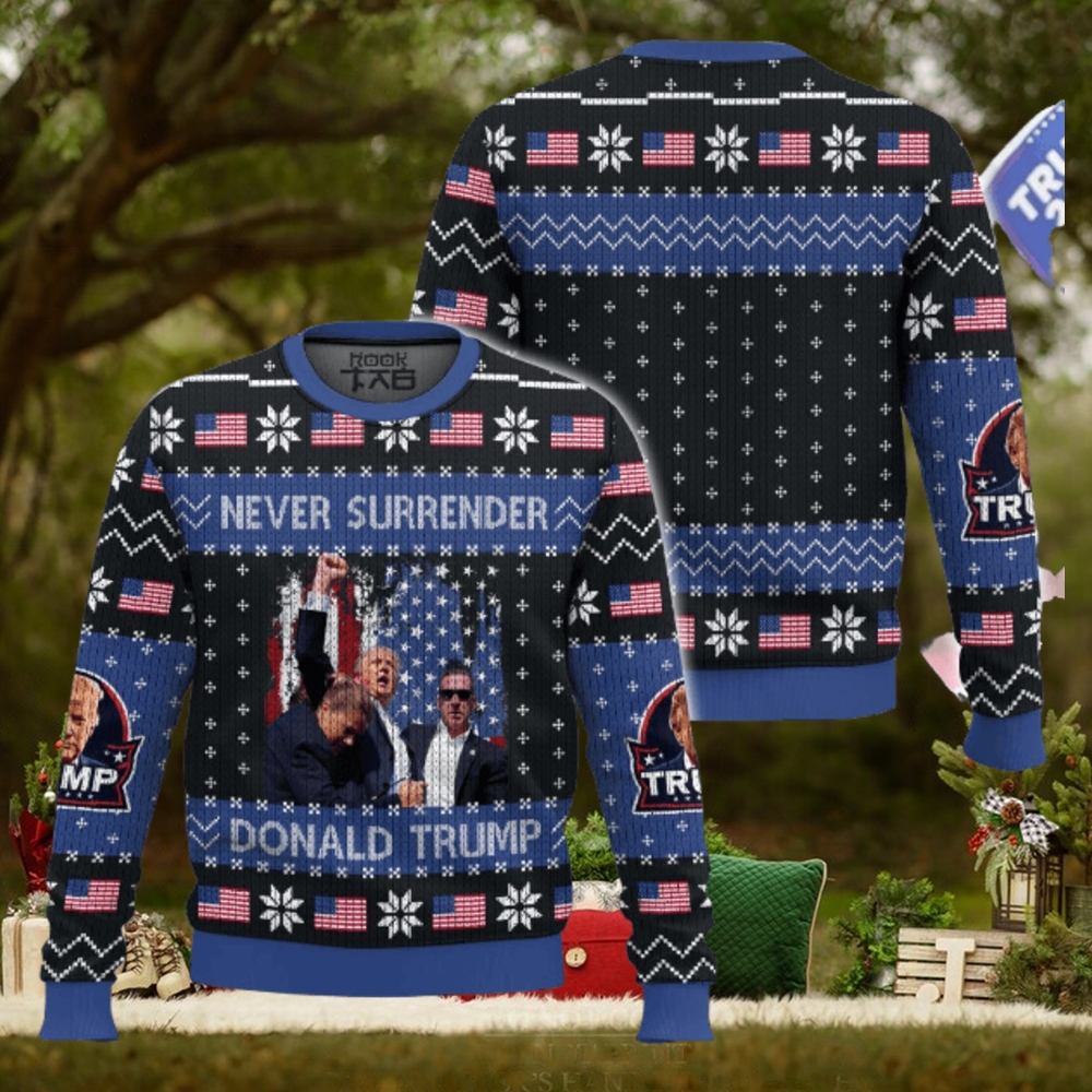 Donald Trump Never Surrdender Ugly Sweater Donald Trump Never Surrdender Ugly Sweater