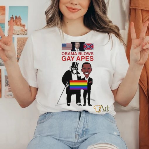 Donald Trump Obama Blows Gay Apes LGBTQ shirt