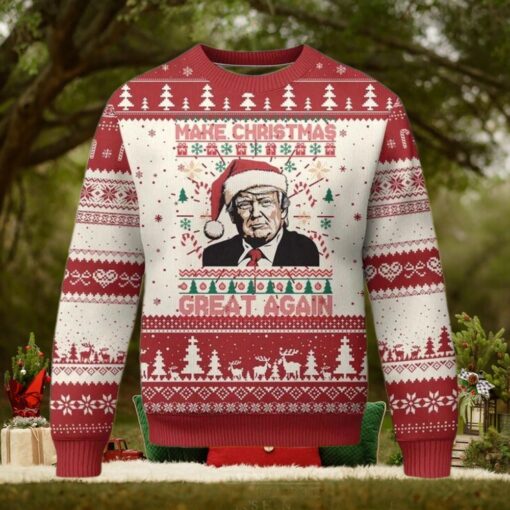 Donald Trump Ugly Christmas Sweater, Make Christmas Great Again Sweater