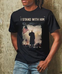 Donald Trump i stand with him american flag shirt