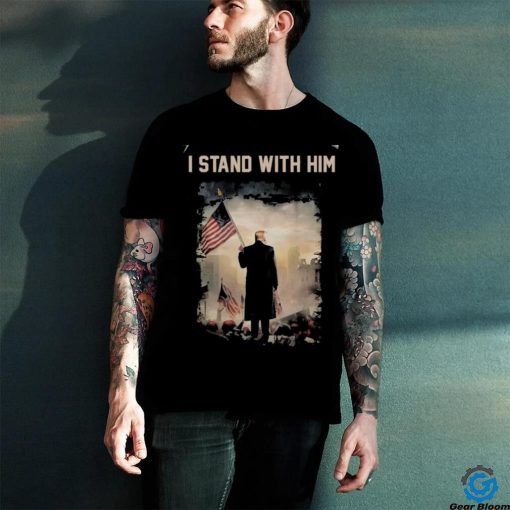 Donald Trump i stand with him american flag hoodie, sweater, longsleeve, shirt v-neck, t-shirt