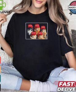 Donald Trump make cats safe again red hat 2024 debate shirt