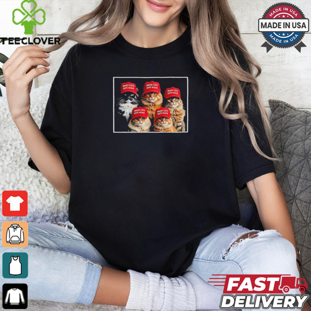 Donald Trump make cats safe again red hat 2024 debate shirt Donald Trump make cats safe again red hat 2024 debate shirt