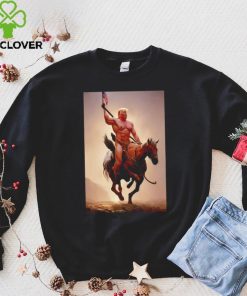 Donald Trump nude riding horse with American flag hoodie, sweater, longsleeve, shirt v-neck, t-shirt