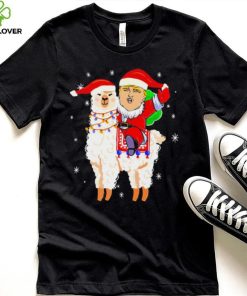 Donald Trump riding llama Christmas 2022 shirt