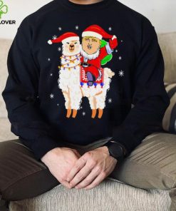 Donald Trump riding llama Christmas 2022 hoodie, sweater, longsleeve, shirt v-neck, t-shirt