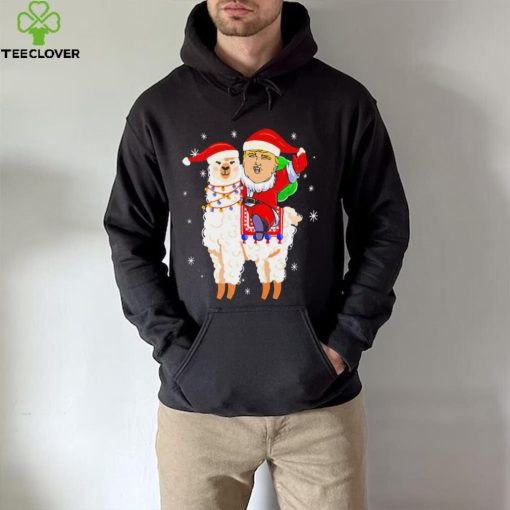 Donald Trump riding llama Christmas 2022 hoodie, sweater, longsleeve, shirt v-neck, t-shirt