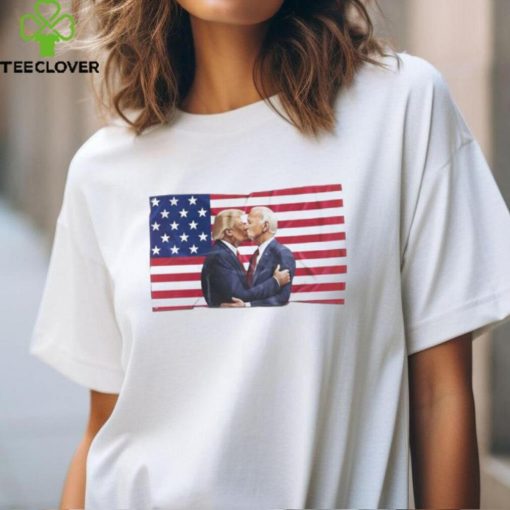 Donald Trump x Joe Biden America Flag For President Of USA 2024 Unisx T Shirt