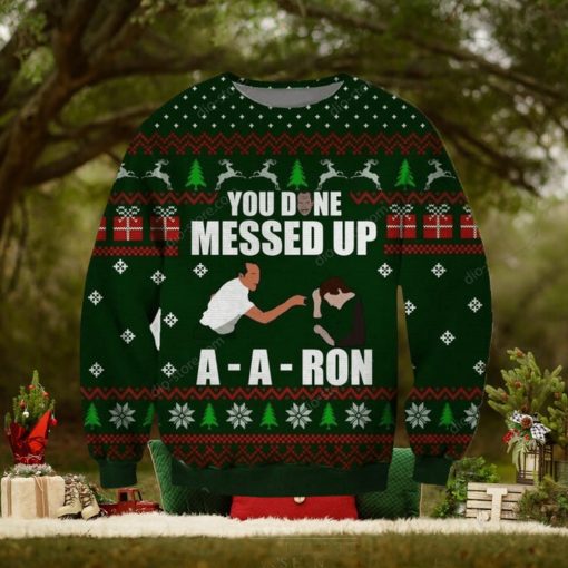 Done Messed Up A A Ron Christmas Ugly Wool Knitted Sweater