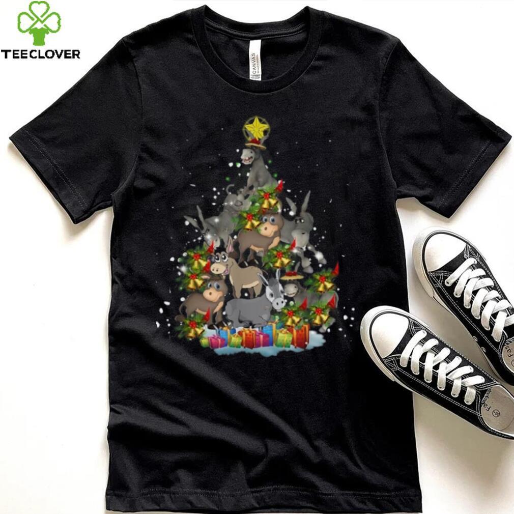 Donkey Christmas Tree Funny Donkey Lover Gifts Xmas Pajamas Shirt