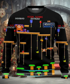 Donkey Kong And Mario Ugly Christmas Sweaters