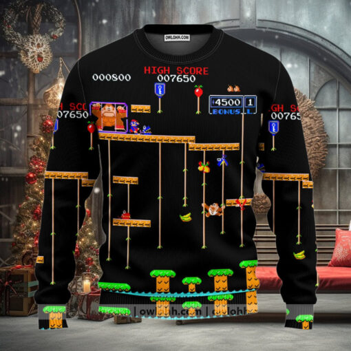 Donkey Kong And Mario Ugly Christmas Sweaters