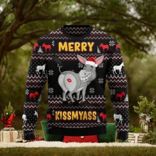 Donkey Merry Kissmyass Ugly Sweater