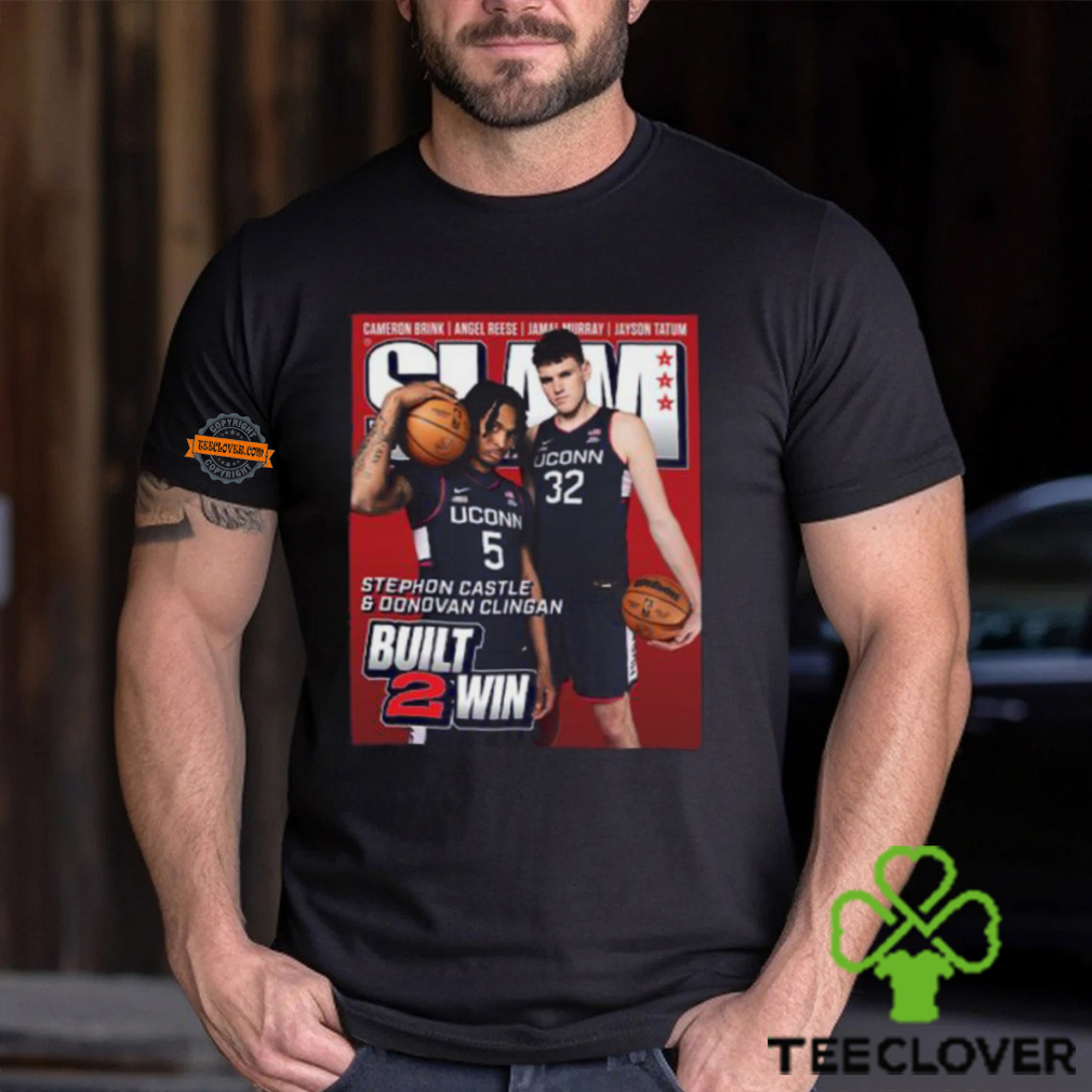 Donovan Clingan And Stephon Castle From UConn Huskies Built 2 Win Cover SLAM 250 Classic T Shirt Donovan Clingan And Stephon Castle From UConn Huskies Built 2 Win Cover SLAM 250 Classic T Shirt