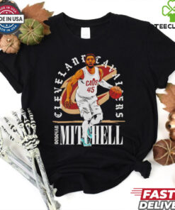 Donovan Mitchell Cleveland Cavaliers NBA basketball shield vintage shirt