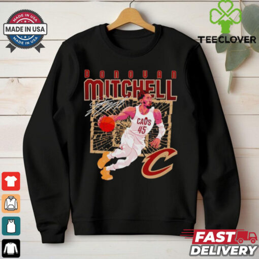 Donovan Mitchell Cleveland Cavaliers shattered signature shirt