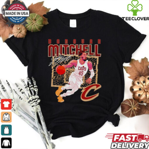 Donovan Mitchell Cleveland Cavaliers shattered signature shirt