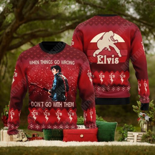 Dont Go With Them Elvis Presley 3D Ugly Sweater