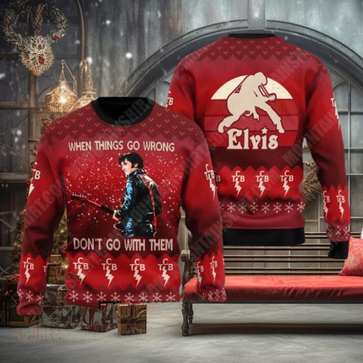 Dont Go With Them Elvis Presley 3D Ugly Sweater