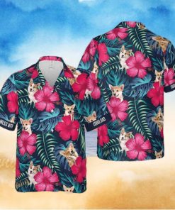 Don’t Mess With Corgi Dog Funny Hawaiian Shirt Hibiscus Flower Pattern