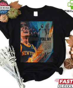 Donte DiVincenzo New York Knicks Thank you, New York, Thank you for one of the best years of my life Signature t shirt