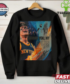 Donte DiVincenzo New York Knicks Thank you, New York, Thank you for one of the best years of my life Signature t hoodie, sweater, longsleeve, shirt v-neck, t-shirt