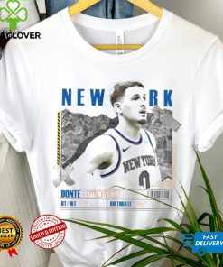 Donte DiVincenzo number 0 New York Knicks basketball player paper poster shirt