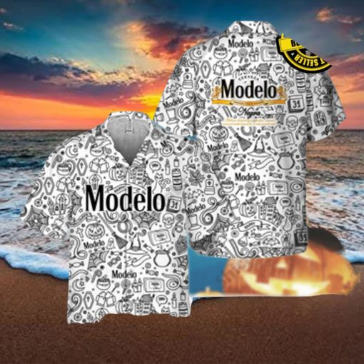 Doodle Art Modelo Negra Hawaiian Shirts