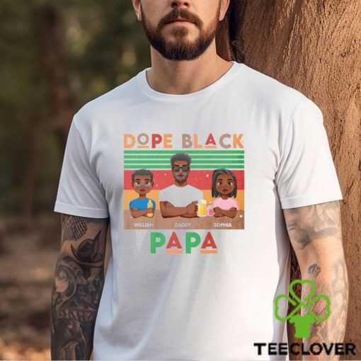 Dope Black Papa Uncle Dad Tribe Retro Shirt