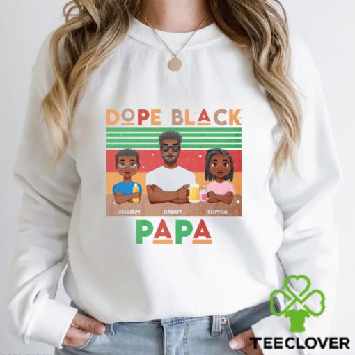 Dope Black Papa Uncle Dad Tribe Retro Shirt