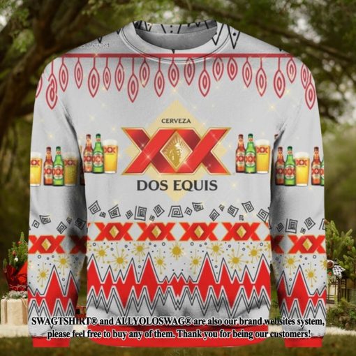 Dos Equis Beer Knitting Pattern 3D Print Ugly Sweater