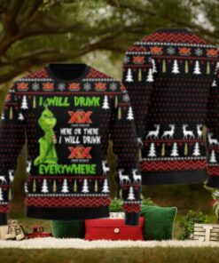 Dos Equis Grinch Will Drink Everywhere Ugly Sweater