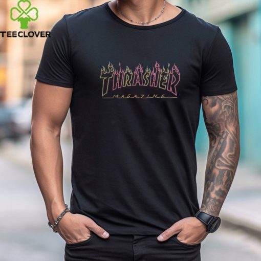 Double Flame Neon T Shirt Thrasher Shirt