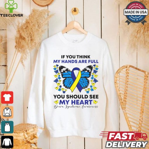 Down Syndrome Awareness Ribbon Butterfly Mom SPED Teacher T Shirt