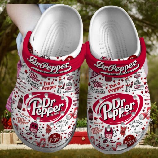 Dr Pepper Drink Crocs Crocband Clogs Shoes Comfortable For Men Women and Kids – Footwearelite Exclusive