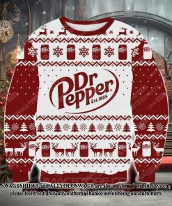 Dr Pepper Est 1885 Ugly Christmas Wool Knitted Sweater