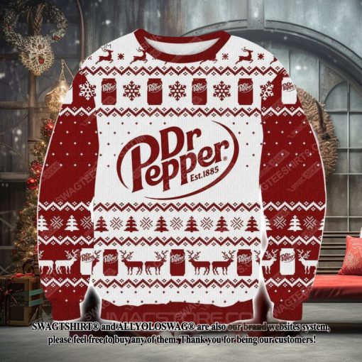 Dr Pepper Est 1885 Ugly Christmas Wool Knitted Sweater