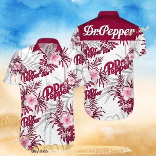 Dr Pepper Funny Hawaiian Shirt Tropical Flower Beer Lovers Gift