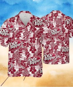 Dr Pepper Funny Hawaiian Shirt Tropical Flower Pattern Beach Gift For Beer Lovers