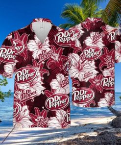 Dr Pepper Funny Hawaiian Shirt Tropical Flower Pattern Beer Lovers Gift